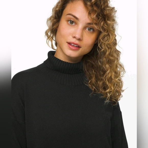 Lululemon Softer Still Dress Black M Athleisure Minimalist Cashmere Blend FIRM - Picture 6 of 13